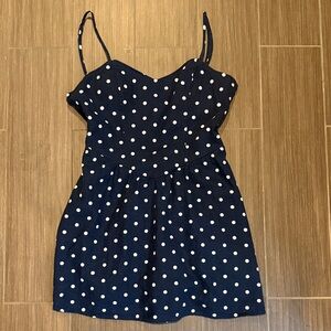 Hollister Navy Blue Polka Dot Mini Dress
